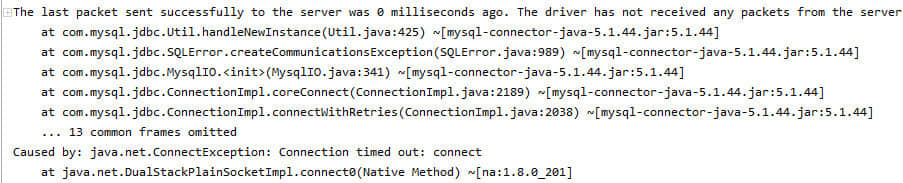 java.net.ConnectException: Connection timed out: connect