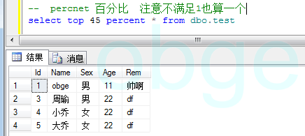 SQL TOP 查询前几行