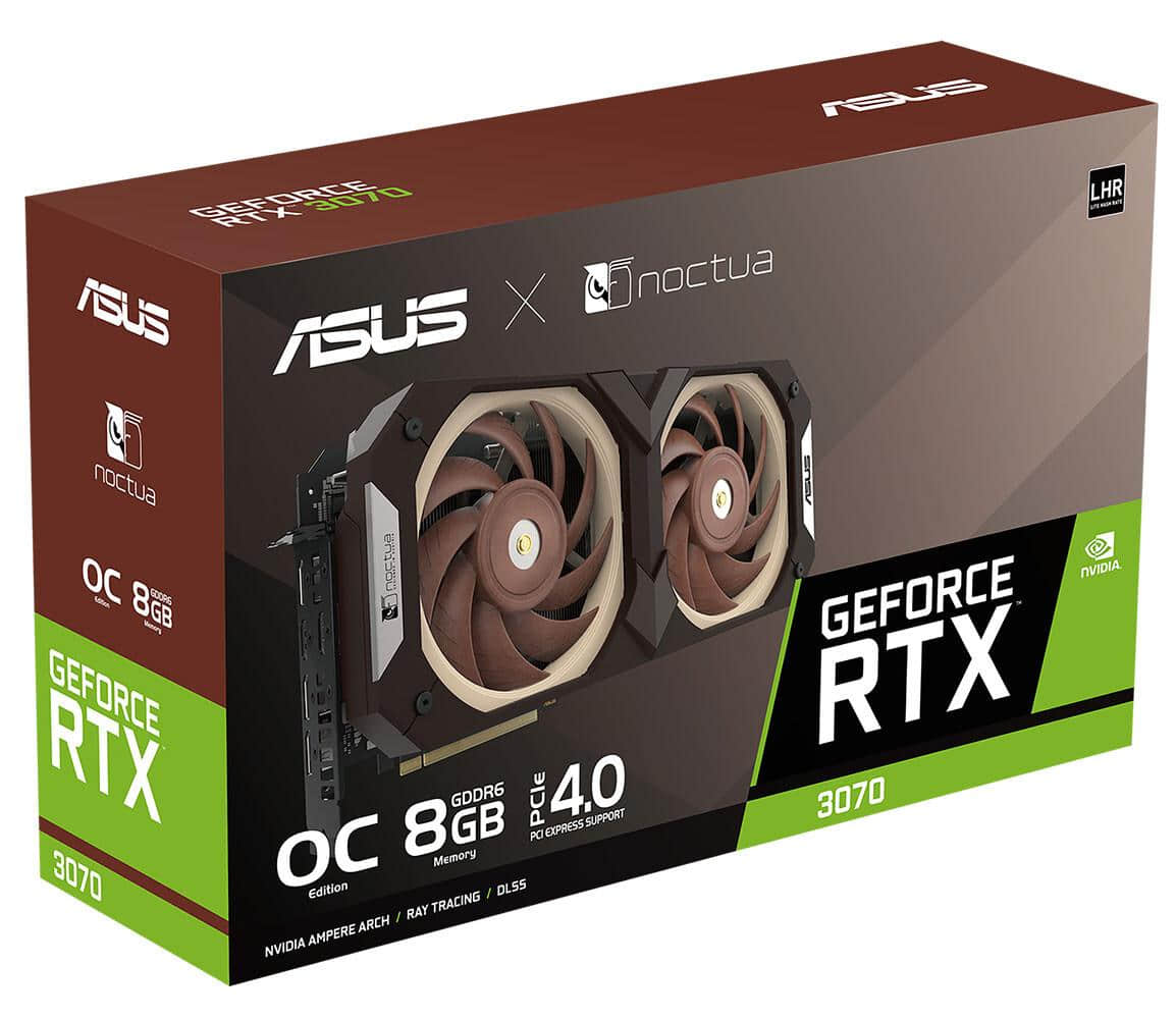 华硕发布全新RTX 3070显卡，双风扇设计，运转噪音仅12.5dB
