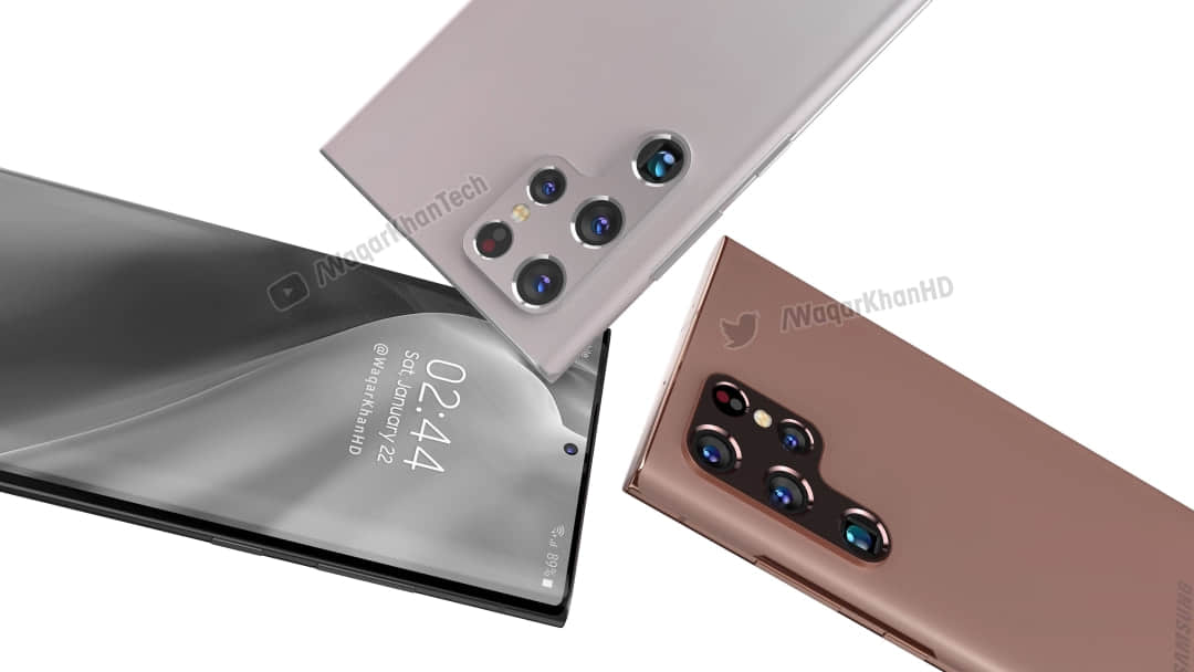 心系天下三星W22即将发布，Galaxy S22 Ultra 最新渲染图曝光