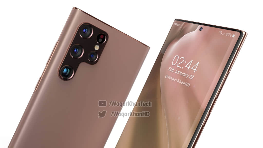 心系天下三星W22即将发布，Galaxy S22 Ultra 最新渲染图曝光