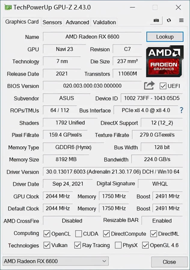 Radeon RX 6600天梯榜首发评测:能耗比惊人的新一代甜品