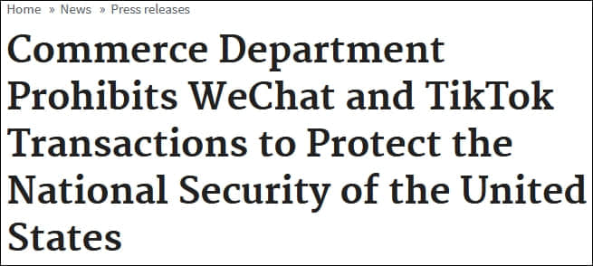 特朗普政府“WeChat禁令”败诉 拜登政府同意支付90万美元