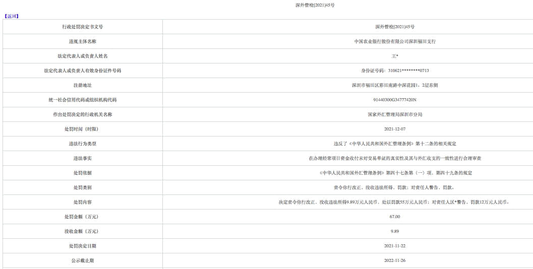 外管局开多张罚单,腾讯财付通外汇业务违规被罚没278万元