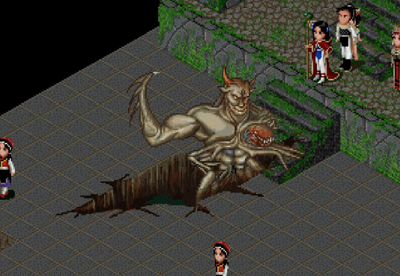 《仙剑1》拜月私下培育的恐怖魔兽,全是人类残骸和妖怪尸身拼凑