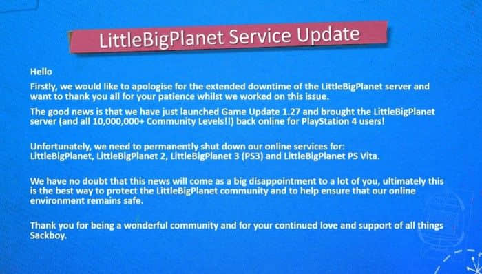 LittleBigPlanet 3重新上线，不过仅限于PlayStation 4平台