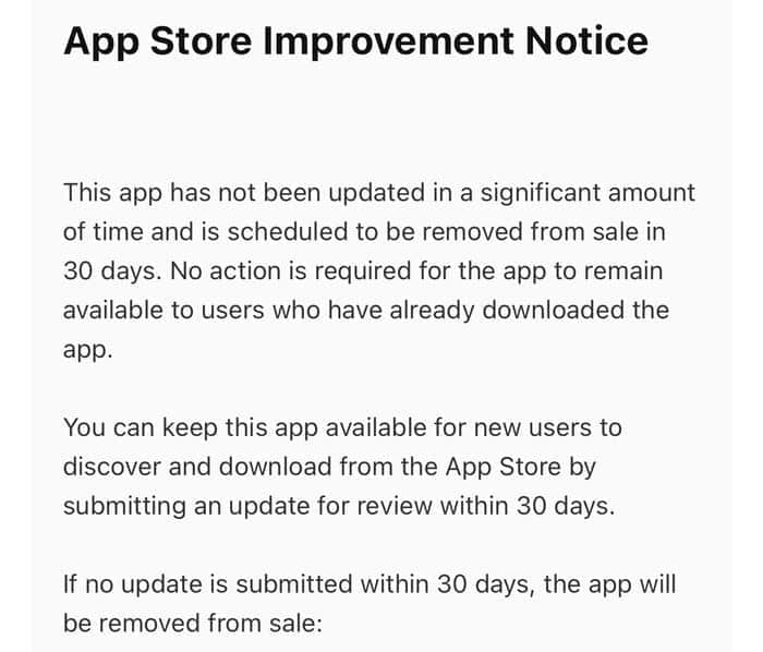 苹果App Store似乎正在广泛删除过时的应用