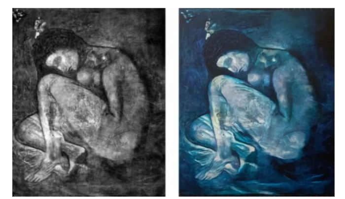 研究员利用AI对毕加索一幅名画下的隐藏画作进行重建