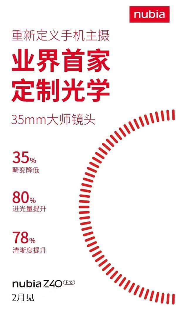 曝努比亚Z40 Pro将首发IMX787镜头：接近1英寸大底