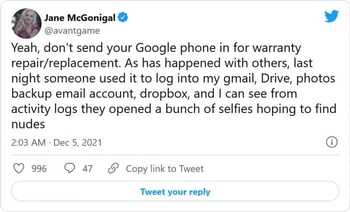 Google Pixel再曝邮寄维修导致用户个人照片和隐私泄露