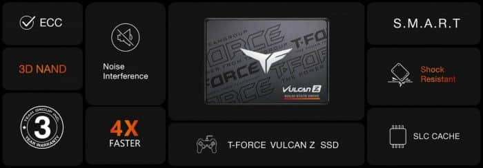 十铨发布T-Force Vulcan Z系列2.5英寸SATA游戏SSD新品