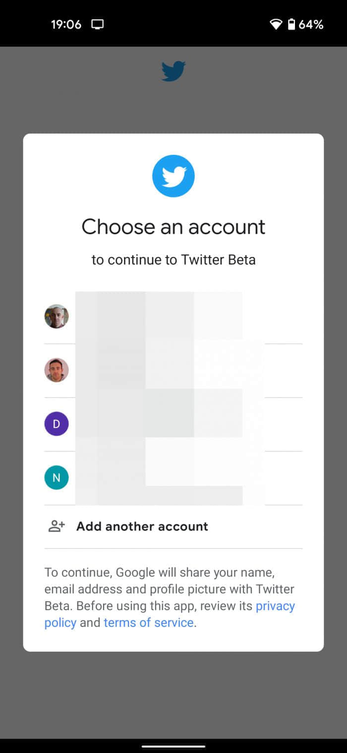 Twitter Beta版现允许用户使用Google帐号登录