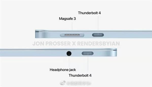 有望升级M2自研芯片！新MacBook Air渲染图曝光