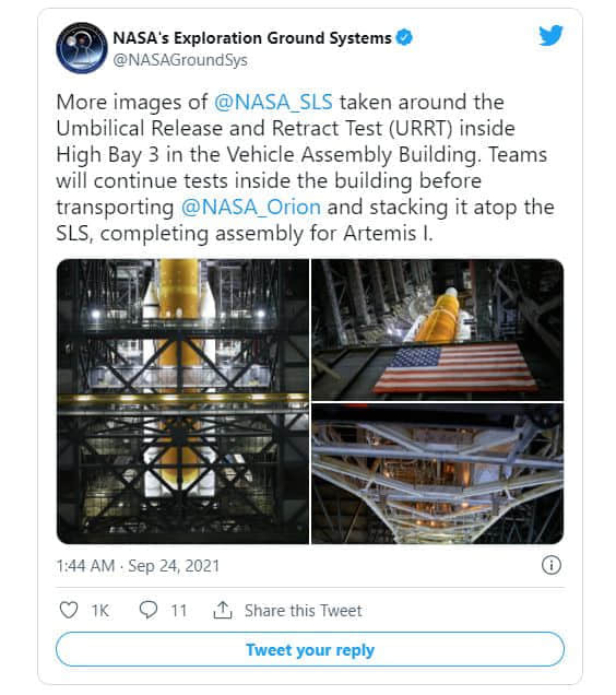NASA分享其极其庞大的SLS登月火箭的新图像