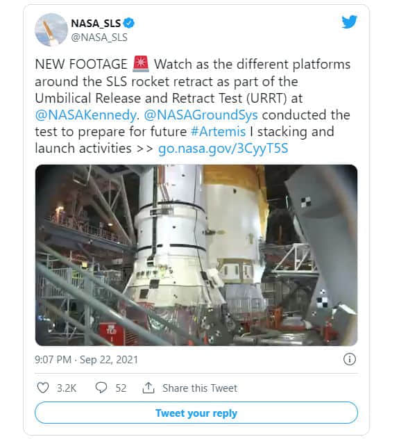 NASA分享其极其庞大的SLS登月火箭的新图像