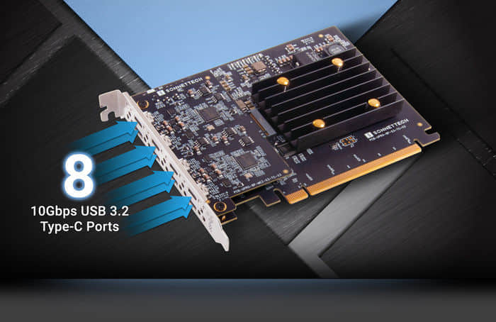Sonnet发布8端口10Gbps USB-C PCIe 3.0适配器卡