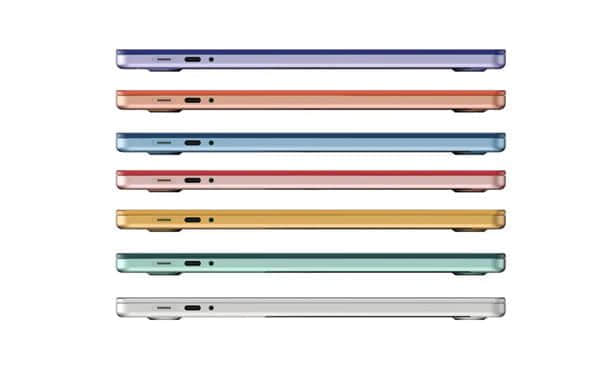 苹果全新MacBook Air高清渲染图来了：刘海屏设计、7种配色可选