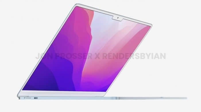 新的MacBook Air渲染图展示未来的薄机身以及显示屏刘海