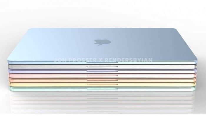 新的MacBook Air渲染图展示未来的薄机身以及显示屏刘海