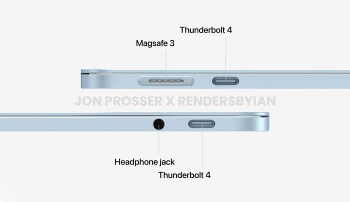 新的MacBook Air渲染图展示未来的薄机身以及显示屏刘海
