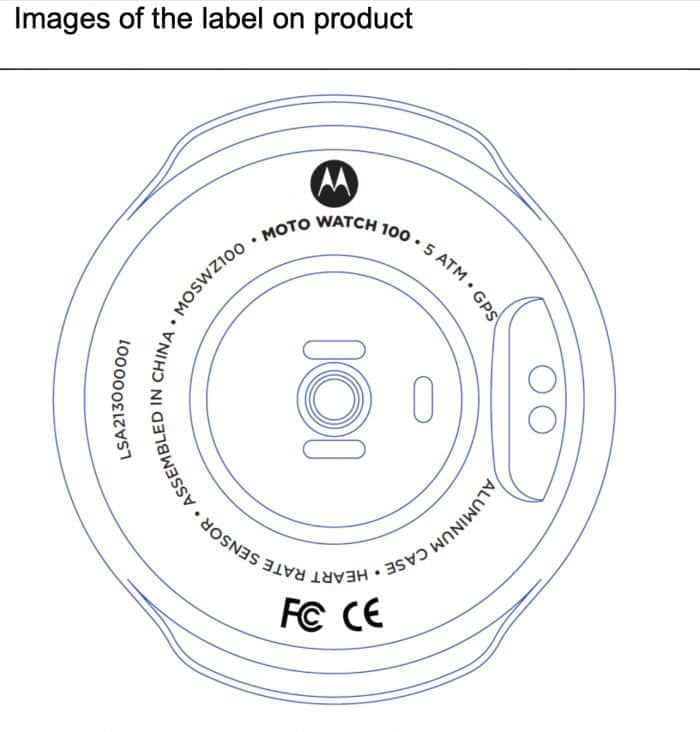 Moto Watch 100智能手表是摩托罗拉最新可穿戴设备
