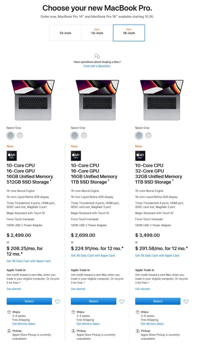 新14/16��MacBook Pro预售火爆发货日期延长3-4周