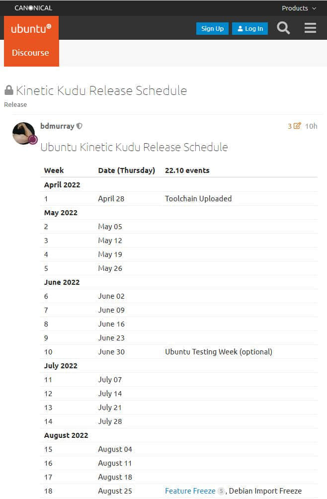 Ubuntu 22.10 Kinetic Kudu已定于2022年10月20日发布