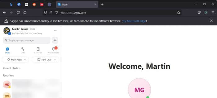 两年后 Skype Web版本现在也能在Firefox上使用了