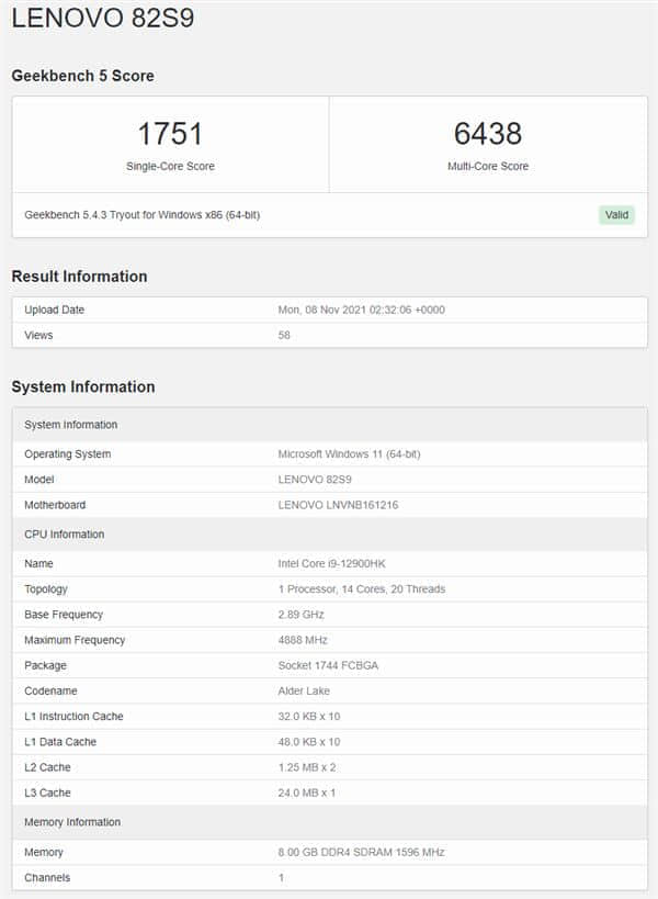 Intel 12代笔记本旗舰：6+8核心双杀苹果、AMD