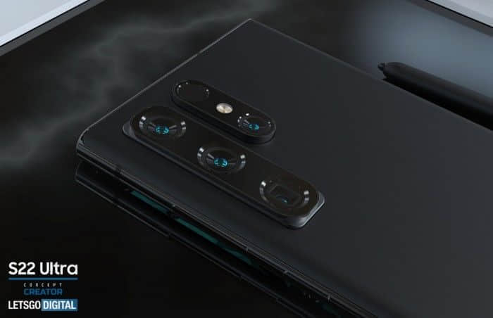 三星Galaxy S22 Note Ultra智能机概念渲染图