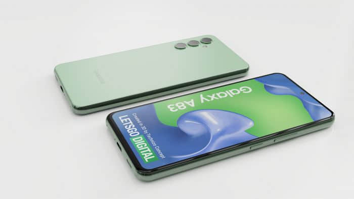 设计师分享Galaxy A83 5G概念渲染图 采用水滴型后置三摄