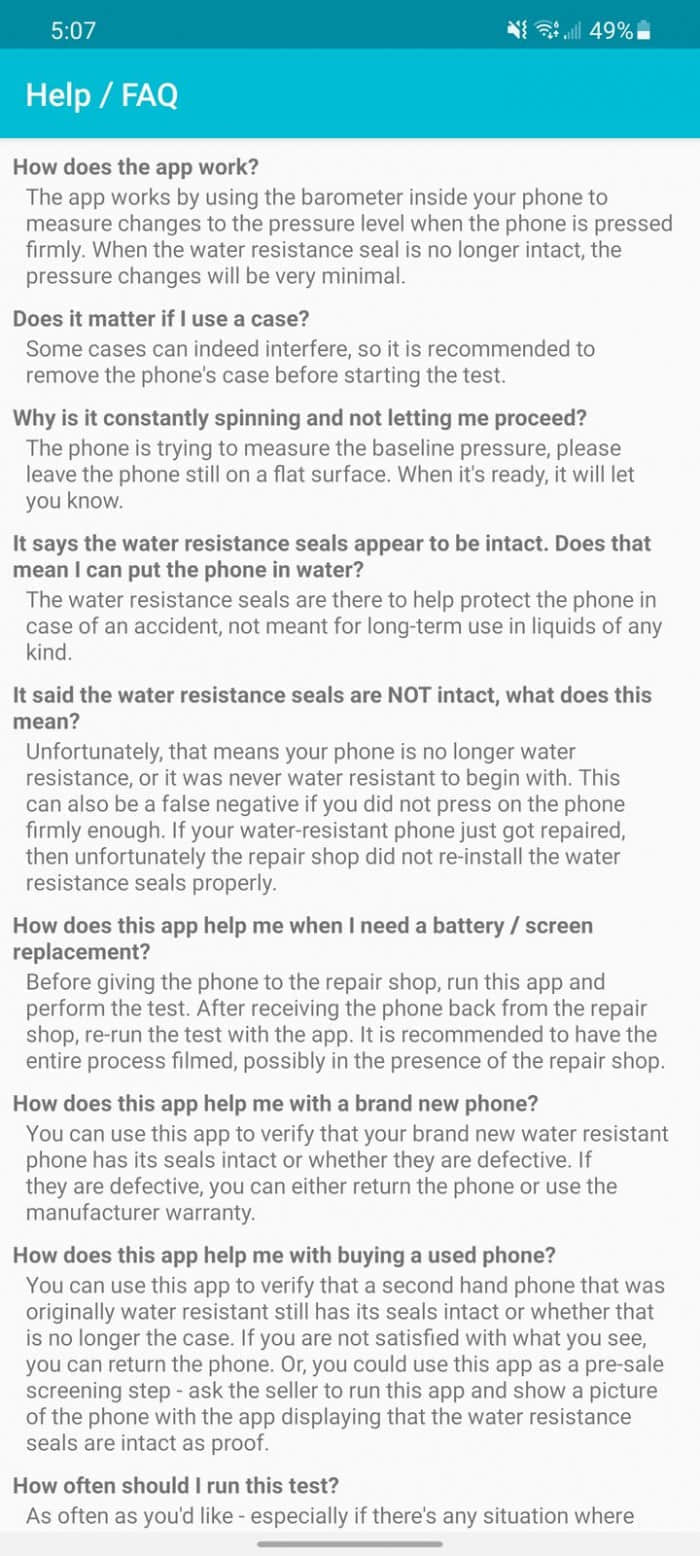 Water Resistance Tester​应用：测试你的手机是否具备IP67/68防水密封