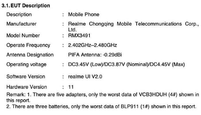 FCC认证网站曝光realme 9i主要规格与真机背照