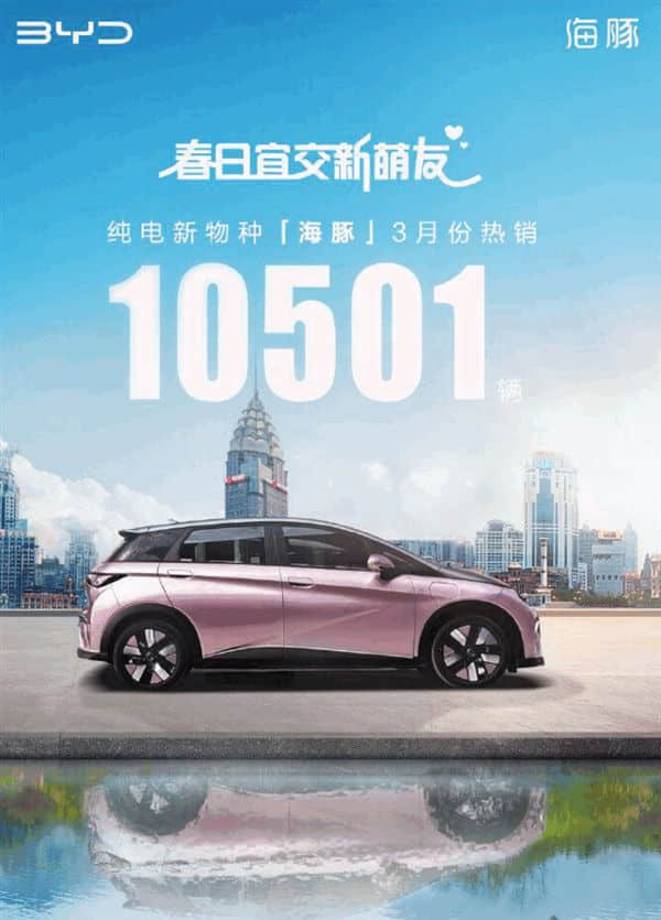 比亚迪海豚3月狂卖10501辆 飞度也不是对手