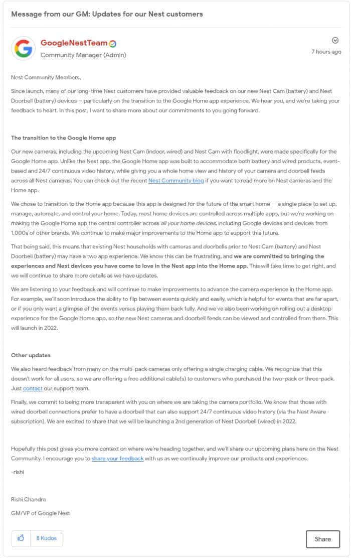 Google预告：明年将推出全新Nest Doorbell支持全天候录音