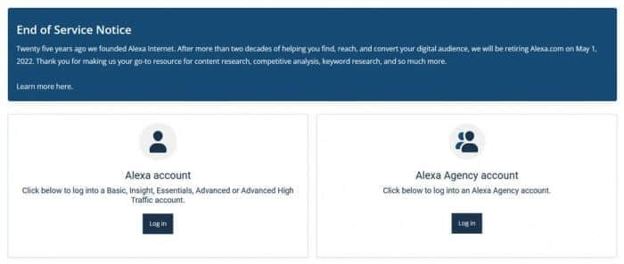全球排名系统 Alexa Rank 网站将于 2022 年 5 月 1 日关闭