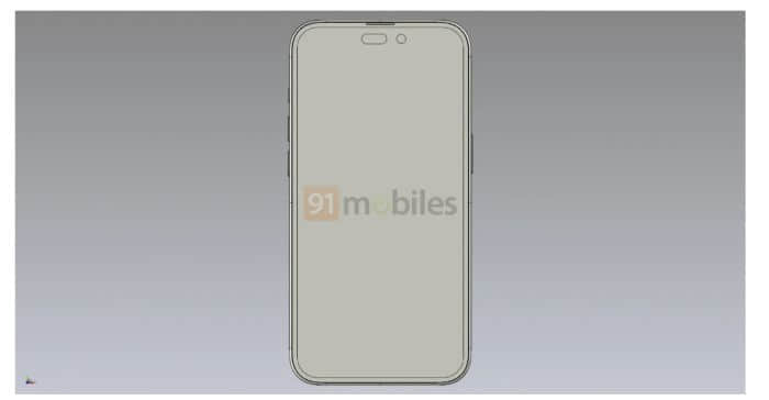 iPhone 14 Pro CAD渲染图曝光 显示打孔自拍摄像头和后置三摄