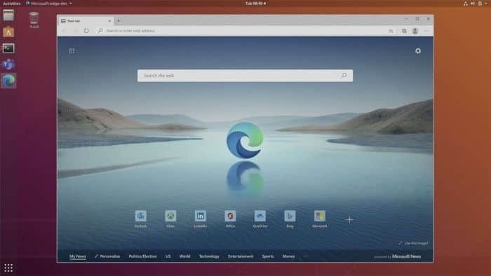 微软Edge浏览器稳定版现可在Linux上使用