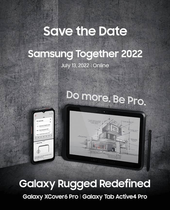 三星定于7月13日发布Galaxy XCover6 Pro三防智能机