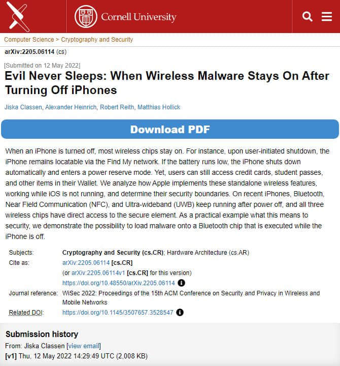 安全研究人员警告iPhone存在关机后仍可被恶意利用的漏洞隐患