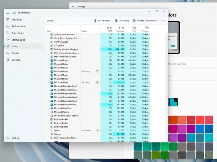 Windows 11任务管理器更新预览 更加多彩且支持黑暗模式