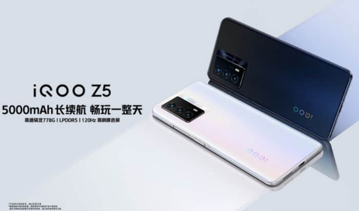 iQOO Z5今日10点开售：骁龙778G、5000mAh大电池