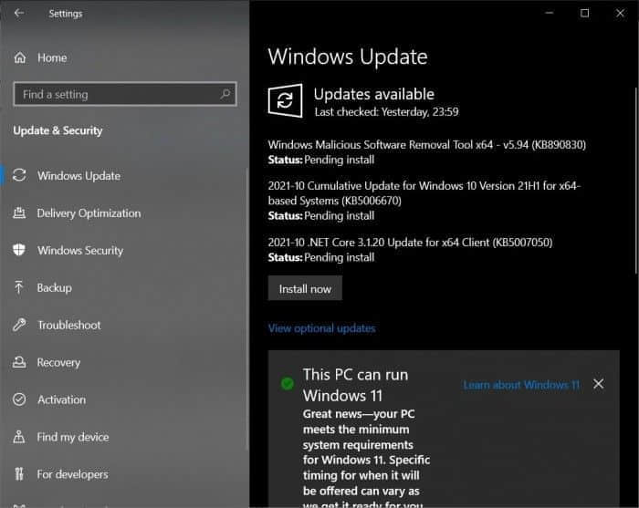 KB5006670更新导致部分网络打印机出现打印故障