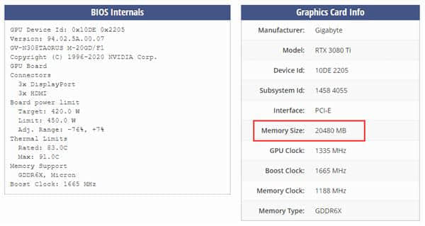20GB显存版RTX 3080 Ti首次现世：挖矿满血全开