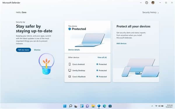 微软Defender全面换新：采用Win11同款设计