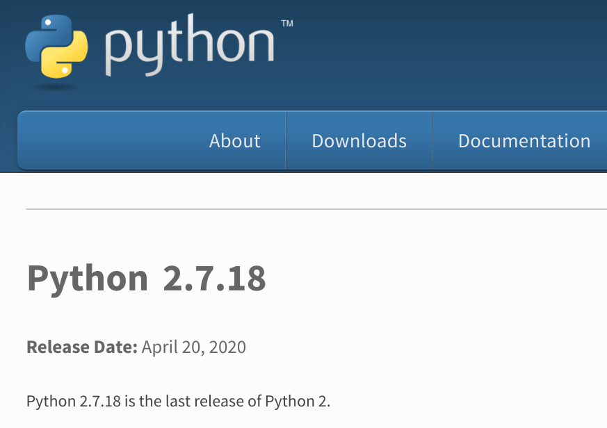 Python 2.7.18 发布 - Python 2 时代宣告结束