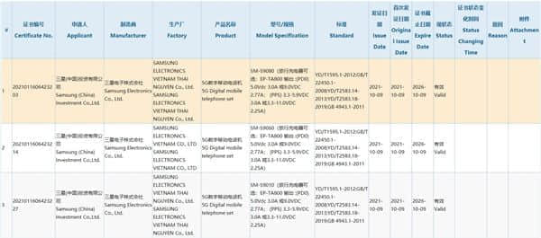 三星Galaxy S22系列国行版获3C认证：传25W快充
