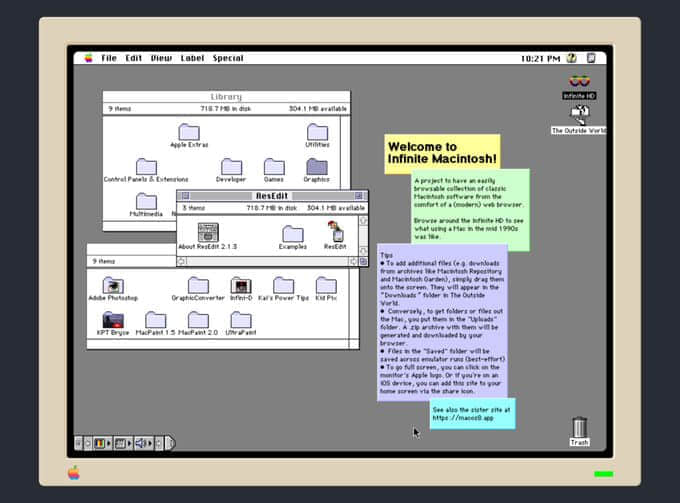 苹果经典 Mac OS 系统被做成网页版：可免费体验