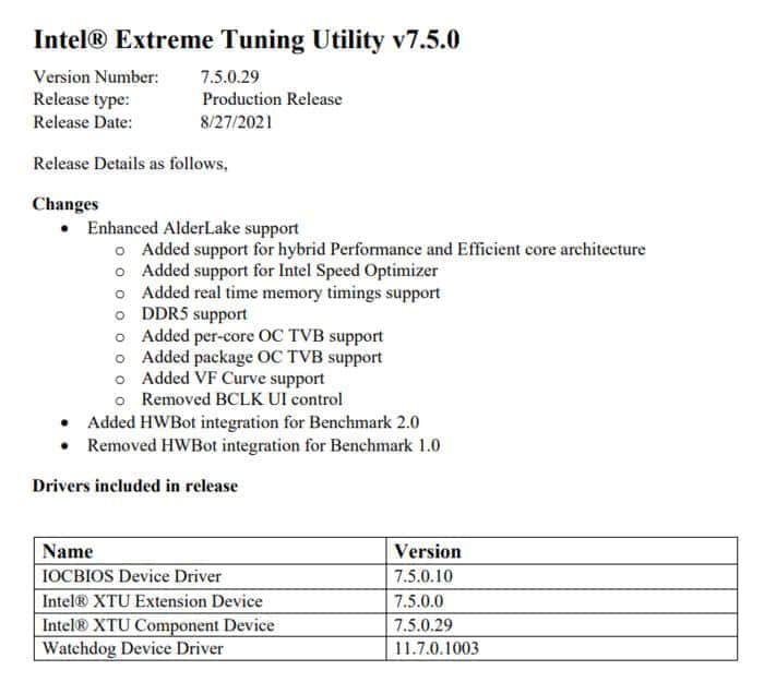 英特尔超频工具XTU7.5.0.29版发布：支持12代酷睿/DDR5内存