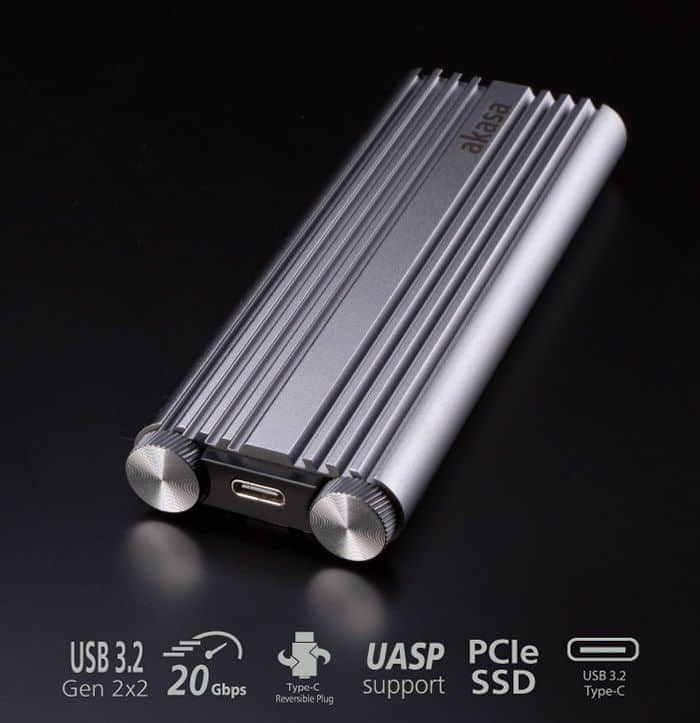 Asaka推出USB 3.2 NVMe M.2移动固态硬盘盒